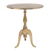 Round Gold Pedestal Accent Table 2 Round Gold Pedestal Accent Table -Furniture Store 269921 gold metal accent table signature 03