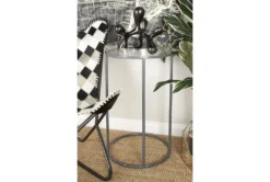 16" Metal And Acrylic Tray Accent Table -Furniture Store 269942 grey metal accent table room 85