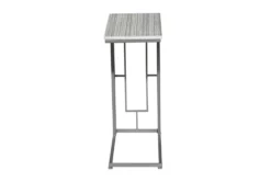 Contemporary Stained Iron And Mdf Wood Rectangular Accent Table -Furniture Store 270040 grey metal accent table material 76