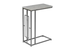 Contemporary Stained Iron And Mdf Wood Rectangular Accent Table