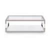 Jasper Glass Coffee Table With Storage -Furniture Store 270190 white glass coffee table signature 01
