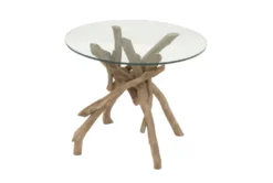 Natural Driftwood Logs And Glass Accent Table 21 Natural Driftwood Logs And Glass Accent Table -Furniture Store 270305 brown wood accent table material 76