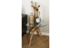 Natural Driftwood Logs And Glass Accent Table 19 Natural Driftwood Logs And Glass Accent Table -Furniture Store 270305 brown wood accent table room 85