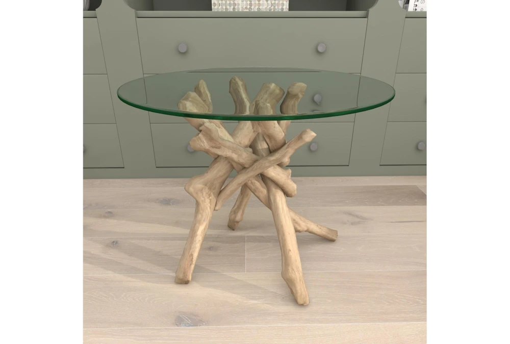 Natural Driftwood Logs And Glass Accent Table 14 Natural Driftwood Logs And Glass Accent Table - Image 12