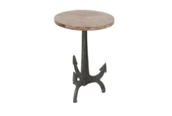 Small Wood And Metal Anchor End Table -Furniture Store 270320 black metal accent table material 76