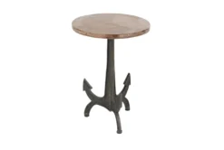 Small Wood And Metal Anchor End Table