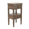 Wood 2 Drawer Accent Side Table