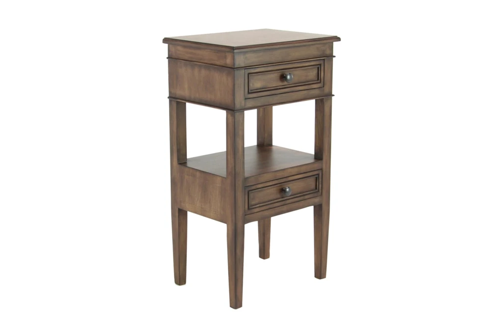 Wood 2 Drawer Accent Side Table 3 Wood 2 Drawer Accent Side Table