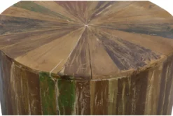 Light Brown Reclaimed Wood Drum Accent Table -Furniture Store 270332 brown reclaimed wood accent table detail 44