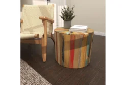 Light Brown Reclaimed Wood Drum Accent Table -Furniture Store 270332 brown reclaimed wood accent table room 88