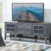 Highland 76" TV Stand -Furniture Store 270583 grey wood media console signature 01