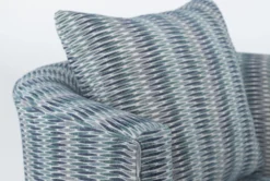 Retreat Twirl Cerulean 37" Swivel Accent Chair -Furniture Store 270864 blue fabric accent chair detail 46