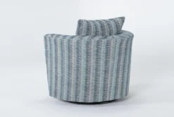 Retreat Twirl Cerulean 37" Swivel Accent Chair -Furniture Store 270864 blue fabric accent chair side 21