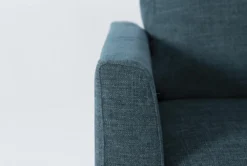 Mikayla Teal 76" Queen Plus Sleeper With Reversible Chaise -Furniture Store 270877 blue fabric sleeper detail 46