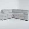 Dante 104" 3 Piece Convertible Sleeper Sectional With Left Arm Facing Storage Chaise -Furniture Store 271731 grey fabric sectional signature 01