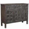 Square Motif 57" Sideboard -Furniture Store 271828 black wood buffet signature 01