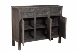 Square Motif 57" Sideboard -Furniture Store 271828 black wood buffet storage 12