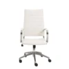 Kolding White Faux Leather High Back Desk Chair -Furniture Store 271906 white leather office chair signature 01