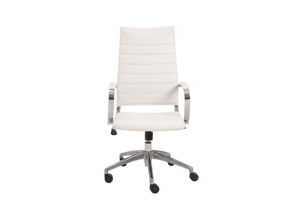 Kolding White Faux Leather High Back Desk Chair 3 Kolding White Faux Leather High Back Desk Chair
