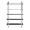 Carlsbad Black And Chrome 62" Bookcase -Furniture Store 272013 black wood bookcase signature 01