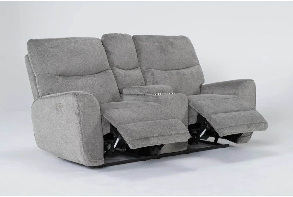 Ronan Oatmeal 77" Power Reclining Loveseat With Storage Console & USB 6 Ronan Oatmeal 77" Power Reclining Loveseat With Storage Console & USB - Image 4