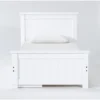 Mateo White Twin Panel Bed With Single 3 Drawer Storage Unit -Furniture Store 274728 white mdf bed signature 01