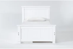 Mateo White Twin Panel Bed With Single 3 Drawer Storage Unit