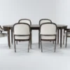Brighton 76-94" Oval Extension Dining With Arm Chair Set For 6 By Nate Berkus + Jeremiah Brent -Furniture Store 275005 brown wood dining chair signature 01