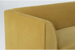 Frances Velvet 60" Settee -Furniture Store 275273 yellow fabric settee detail 46