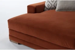 Emmett Grande Velvet 100" Double Chaise Sectional -Furniture Store 275314 red fabric sectional detail 44