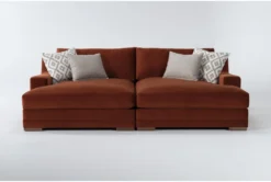 Emmett Grande Velvet 100" Double Chaise Sectional