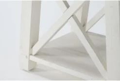 Sims End Table -Furniture Store 275807 white wood end table detail 45