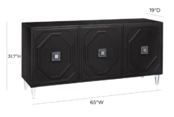 Forte Black Lacquer 65" Sideboard -Furniture Store 275894 black mdf chest detail 44