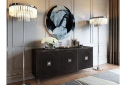 Forte Black Lacquer 65" Sideboard -Furniture Store 275894 black mdf chest room 85