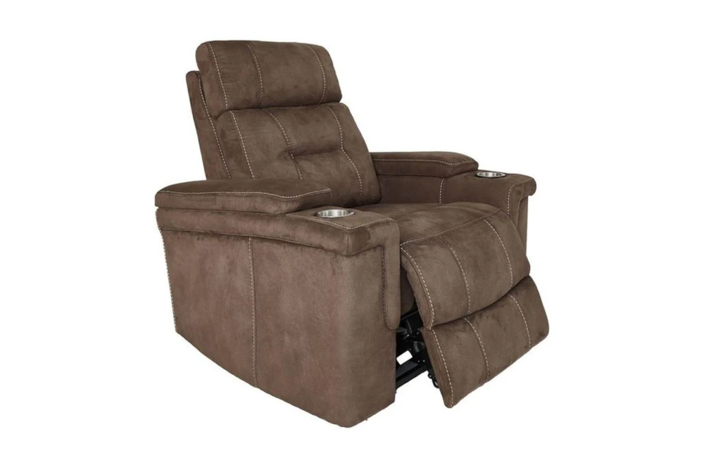 Jagger Brown Power Recliner With Power Headrest, Cupholders & USB 5 Jagger Brown Power Recliner With Power Headrest, Cupholders & USB - Image 3