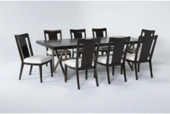 Palladium 96" Dining With 8 Back Side Chairs Set For 8 9 Palladium 96" Dining With 8 Back Side Chairs Set For 8 -Furniture Store 276206 brown wood dining set side 18