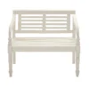 40" White Antiqued Wood Slat Back Bench -Furniture Store 276343 white multi media bench signature 01