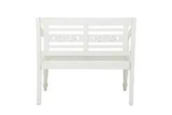40" White Antiqued Wood Slat Back Bench 12 40" White Antiqued Wood Slat Back Bench -Furniture Store 276343 white wood bench back 82