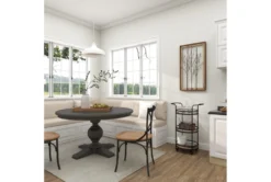 21" Round Iron 3 Tier Bar Cart -Furniture Store 276350 brown metal bar cart room 86