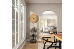 21" Round Iron 3 Tier Bar Cart -Furniture Store 276350 brown metal bar cart room 87