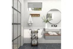 21" Round Iron 3 Tier Bar Cart -Furniture Store 276350 brown metal bar cart room 94