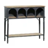 47" Metal + Wood Arched Front Console Table -Furniture Store 276385 black multi media sofa table signature 01