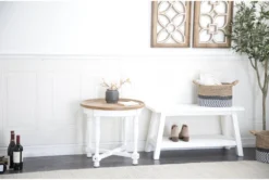 24" White + Natural Weathered Wood Accent Table -Furniture Store 276478 white multi media accent table room 85