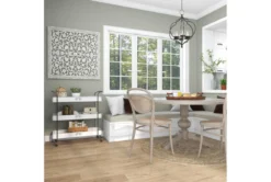 Rectangular White Iron 3 Tier Farmhouse Rolling Storage Cart -Furniture Store 276491 white metal bar cart room 87