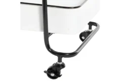 Rectangular White Iron 3 Tier Farmhouse Rolling Storage Cart -Furniture Store 276491 white multi media bar cart detail 45