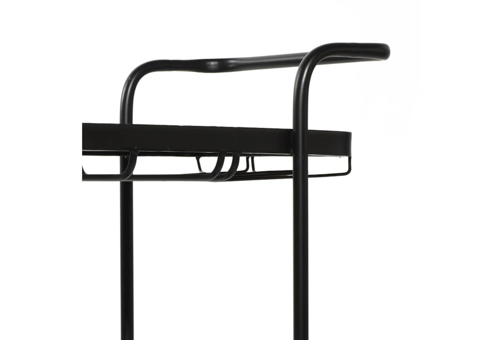 Black Metal + Glass Bar Cart 9 Black Metal + Glass Bar Cart - Image 7