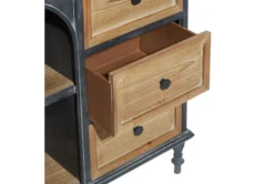 31" Metal + Wood Arched Front Cabinet -Furniture Store 276495 black multi media cabinet detail 45