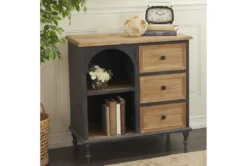 31" Metal + Wood Arched Front Cabinet -Furniture Store 276495 black multi media cabinet room 85