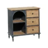 31" Metal + Wood Arched Front Cabinet -Furniture Store 276495 black multi media cabinet signature 01