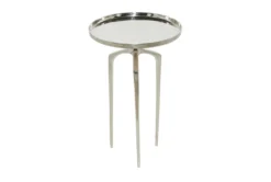 25" Silver Modern Tripod Round Accent Table 25 25" Silver Modern Tripod Round Accent Table -Furniture Store 276513 silver multi media accent table material 76